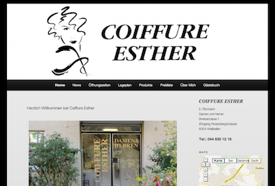 Vorschau der Coiffure Esther Website 